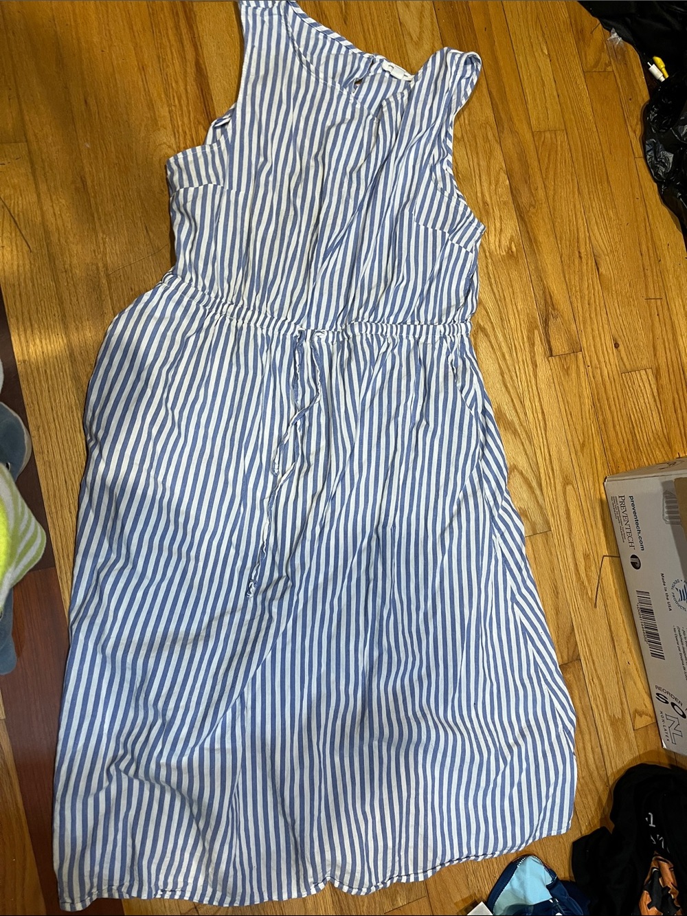 Blue and White Striped' Summer Dress